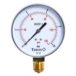 манометр Tervix Pro Line 100 0-16 бар 1/2" рад. (355414)