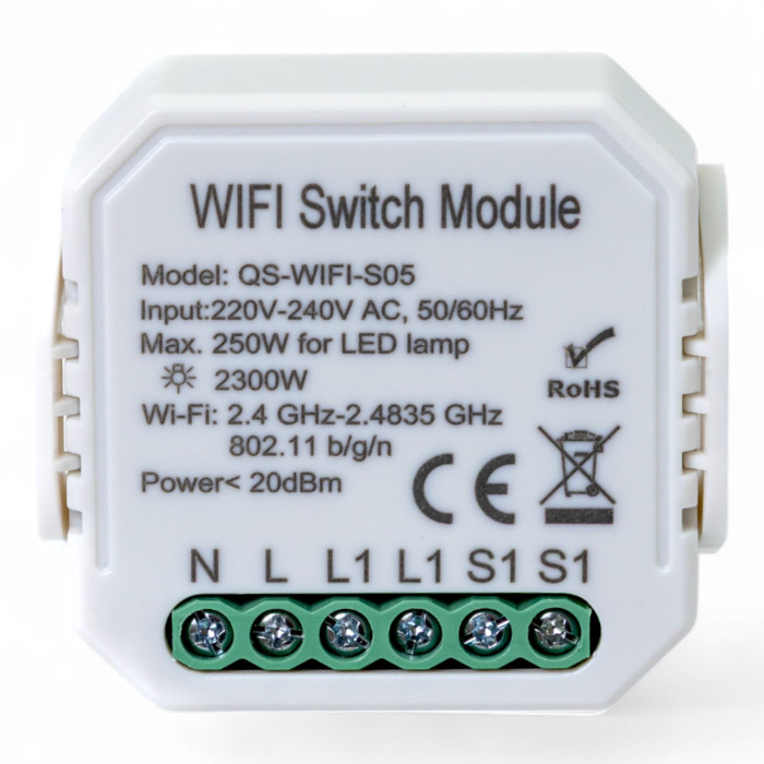 Розумний вимикач Tervix Pro Line WiFi Switch (1 клавіша / розетка) (432421)