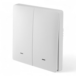 Розумний клавішний вимикач Tervix Pro Line ZigBee Push Switch (2 клавіші), без нуля (433111)