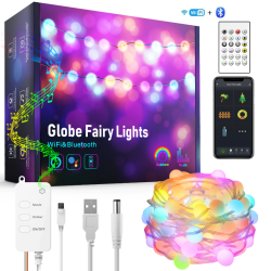 Розумна WiFі мультикольорова новорічна гірлянда 10 м Tervix Pro Line Fairy Lights WiFi (632010)