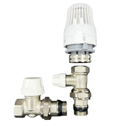Комплект для підключення радіатора з термоголовкою (кутовий) Tervix Pro Line Radiator Set 2 (371212)