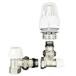 Комплект для підключення радіатора з термоголовкою (прямий) Tervix Pro Line Radiator Set 1 (371112)