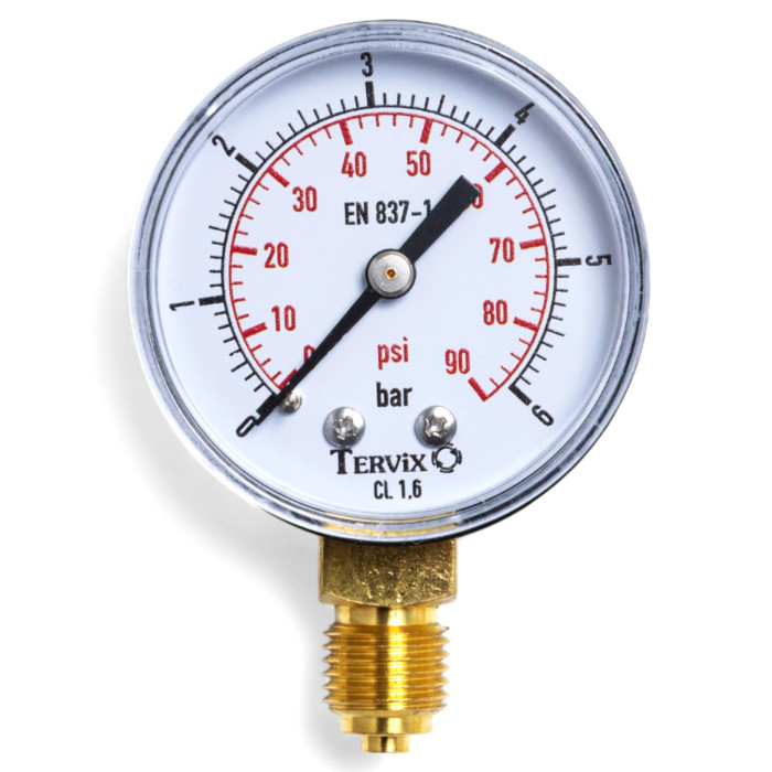манометр Tervix Pro Line 63 0-6 бар 1/4" рад. (355212)