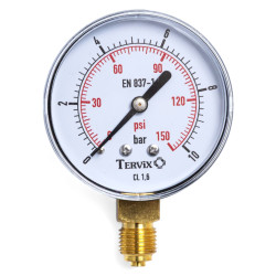 манометр Tervix Pro Line 63 0-10 бар 1/4" рад. (355213)