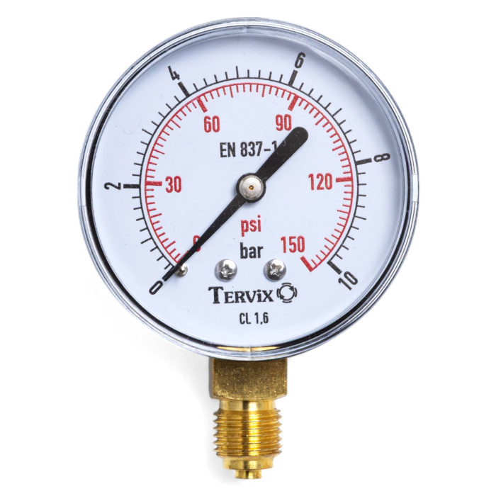 манометр Tervix Pro Line 63 0-10 бар 1/4" рад. (355213)