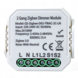 Розумний вимикач - регулятор Tervix Pro Line ZigBee Dimmer (2 клавіші) (436121)
