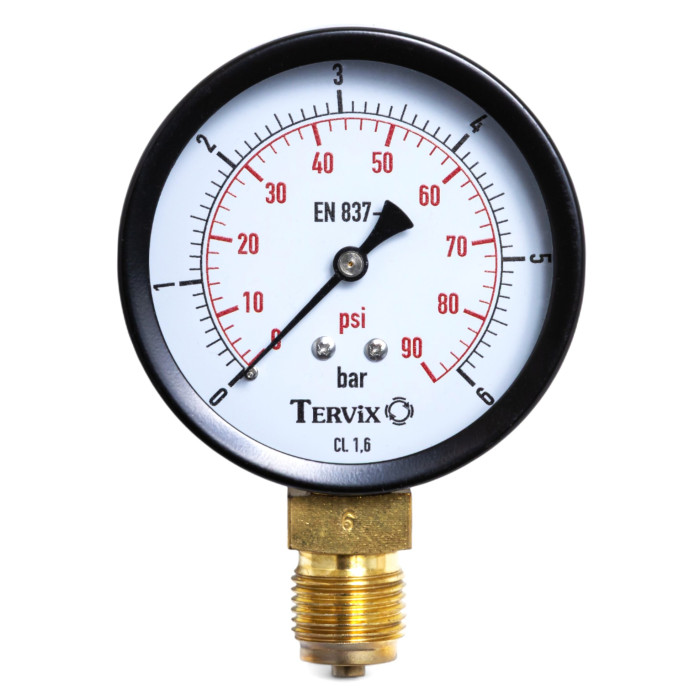манометр Tervix Pro Line 80 0-6 бар 1/2" рад. (355312)
