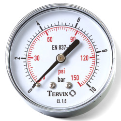 манометр Tervix Pro Line 63 0-10 бар 1/4" акс. (355613)