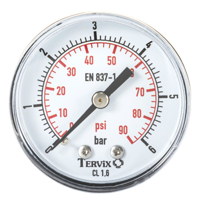манометр Tervix Pro Line 63 0-6 бар 1/4" акс. (355612)
