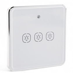 Розумна сенсорна кнопка-вимикач Tervix Pro Line ZigBee Touch Switch (3 клавіші), на батар. (438031)