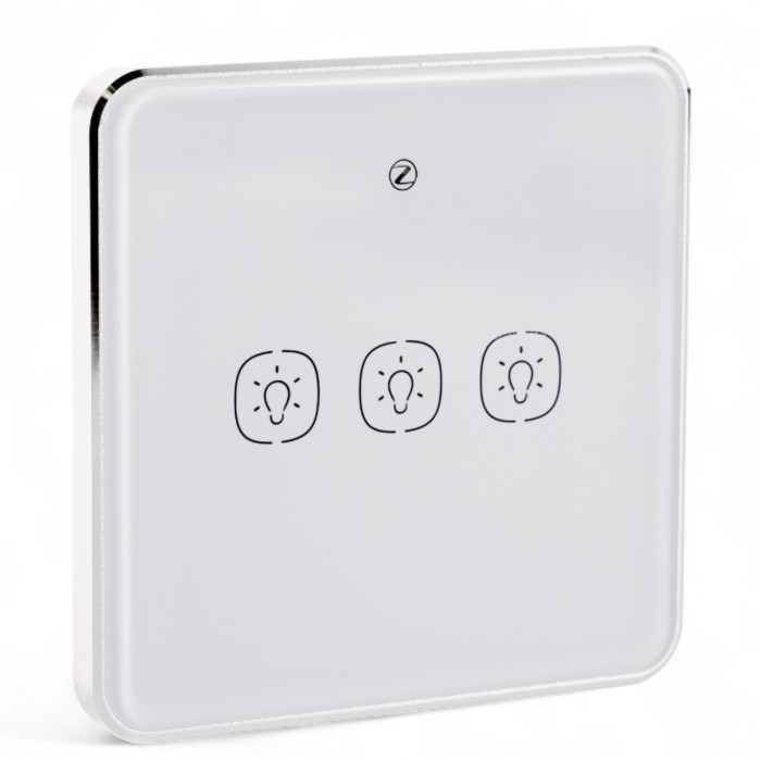 Розумна сенсорна кнопка-вимикач Tervix Pro Line ZigBee Touch Switch (3 клавіші), на батар. (438031)
