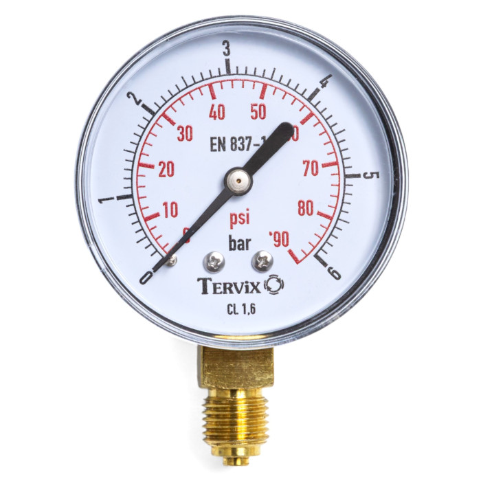 манометр Tervix Pro Line 100 0-6 бар 1/2" рад. (355412)