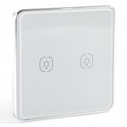 Розумна сенсорна кнопка-вимикач Tervix Pro Line ZigBee Touch Switch (2 клавіші), на батар. (433031)