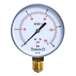 манометр Tervix Pro Line 80 0-10 бар 1/2" рад. (355313)