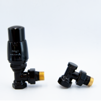 Комплект термостатичний Vario Term, ELEGANT, кутовий, глянцевий чорний, ELGS0213C/FK