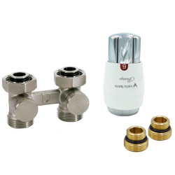 Комплект Vario Term, Standard тип V, Prestige, прямий, білий/хром, PRNYGS0201C/FP (with nipples)
