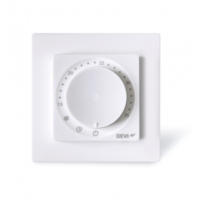 Терморегулятор Devi Devireg Room +4...45° механический программируемый Bluetooth встроенный 16A 230В белый
