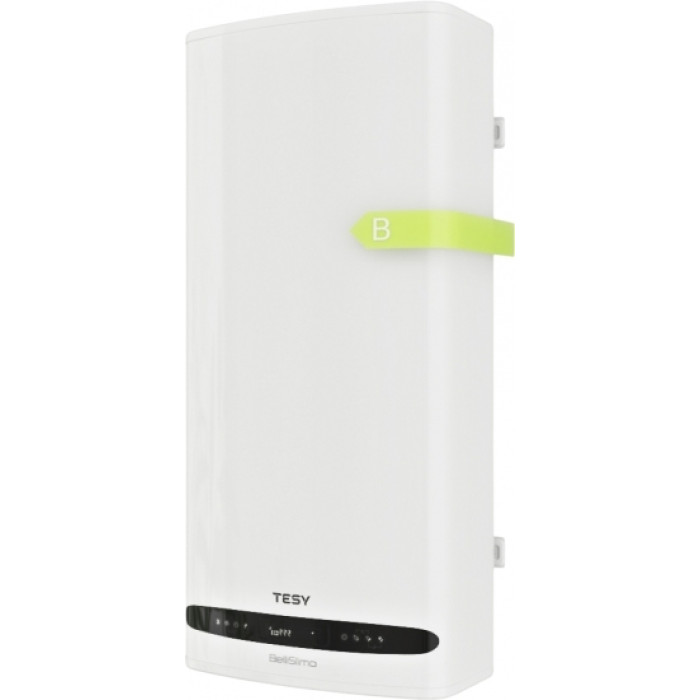 Водонагрівач електр. TESY Bellislimo Cloud плаский GCR 1002722 E31 ECW Wi-Fi, 100л, 2,2кВт, ун. монтаж, електр. кер-ння, B, білий