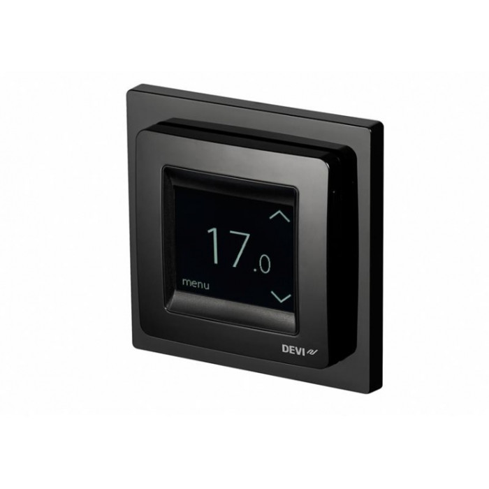 Терморегулятор Devi Devireg Touch +5...45° сенсорный встроенный проводной датчик 16A 230В черный