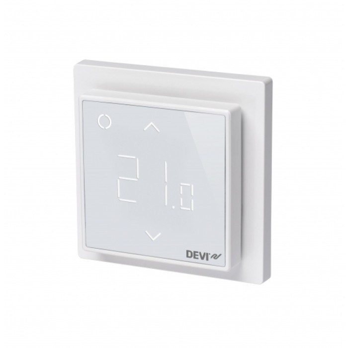 Терморегулятор Devi Devireg Smart +5...45° електронний Wi-Fi вбудований дротовий датчик 16A 230В білий