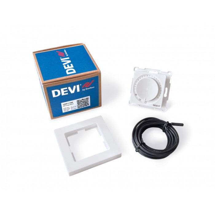 Терморегулятор Devi Devireg Basic +4...45° механічний програмований Bluetooth вбудований 16A 230В білий