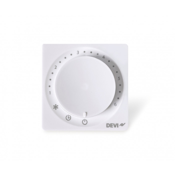 Терморегулятор Devi Devireg Basic +4...45° механічний програмований Bluetooth вбудований 16A 230В білий