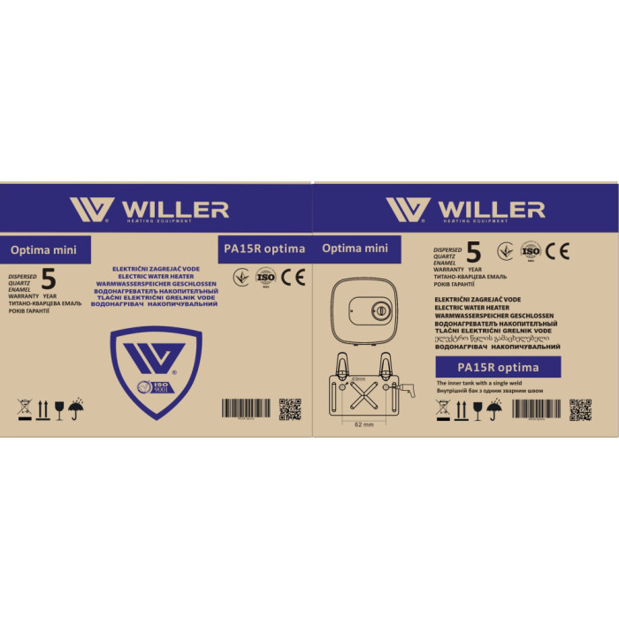 WILLER PA15R Optima Mini водонагрівач над мийкою