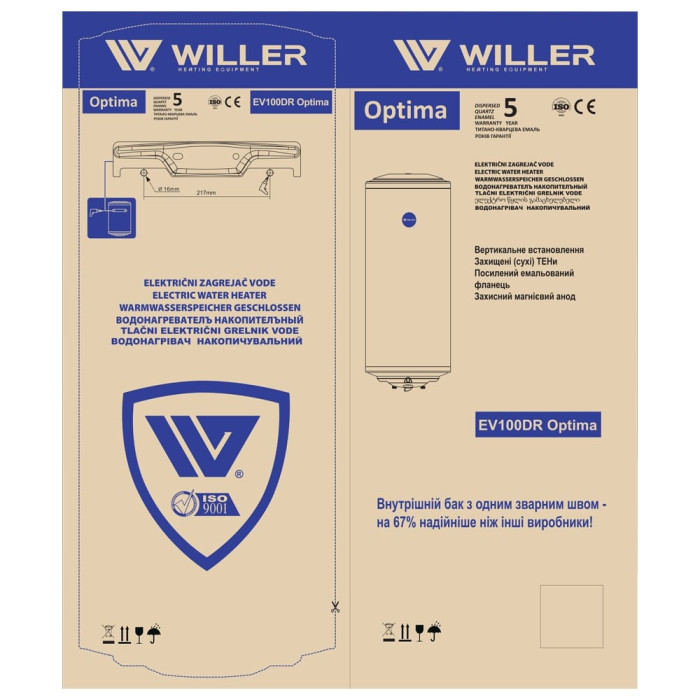 WILLER EV100DR Optima водонагрівач вертикальний